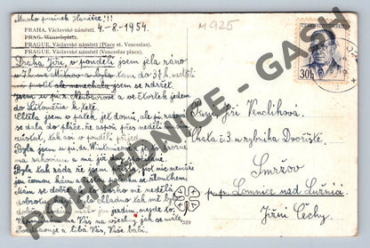 Pohlednice Praha Václavské náměstí 1954 (M925)