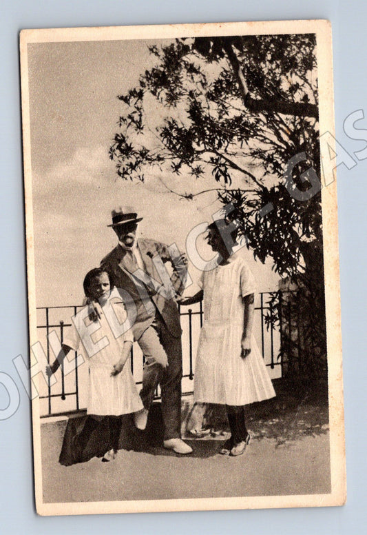 Pohlednice Masaryk s vnučkami Taormina 1924 (M9250)