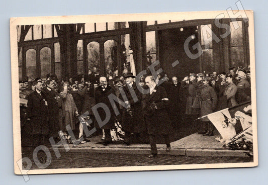 Pohlednice příjezd prezidenta Masaryka do Prahy 1918 (M9252)