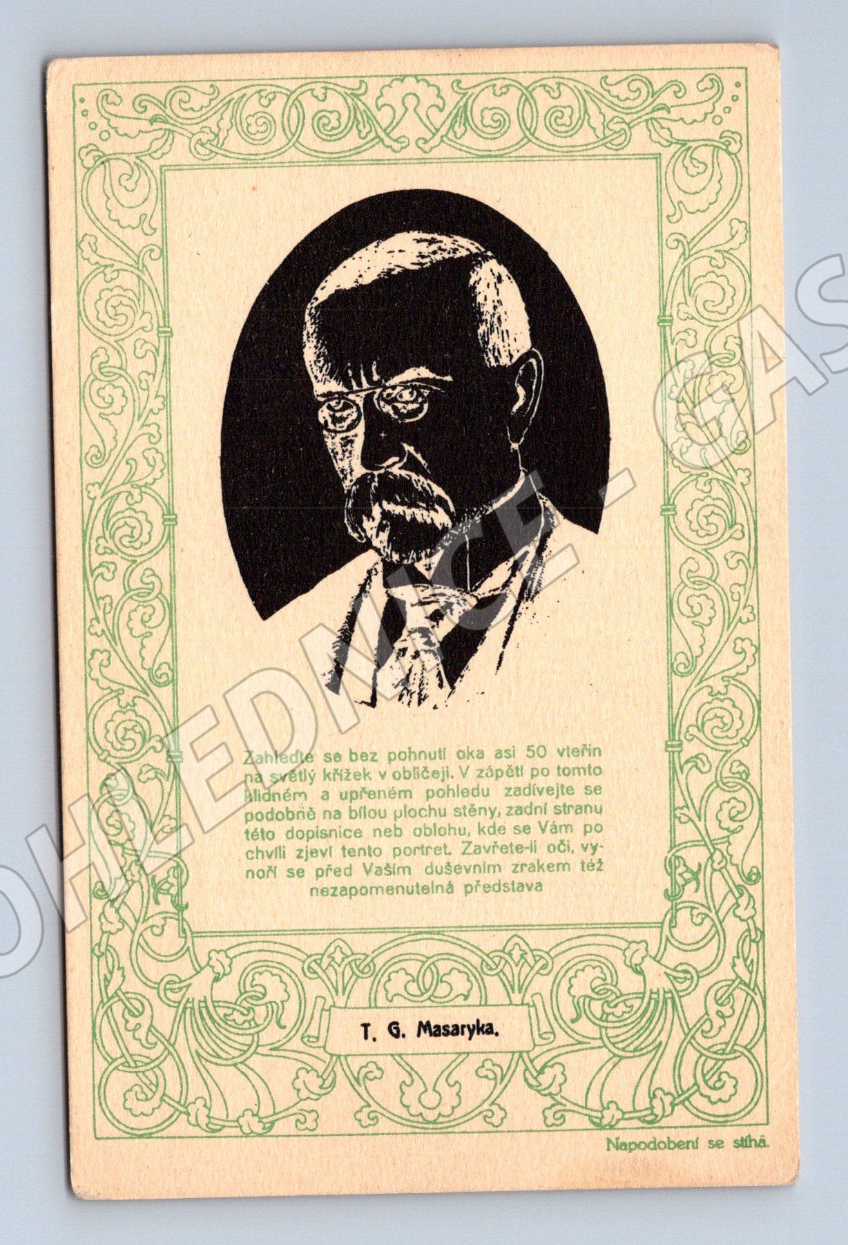 Postcard TG Masaryk, historical, unused (M9257)