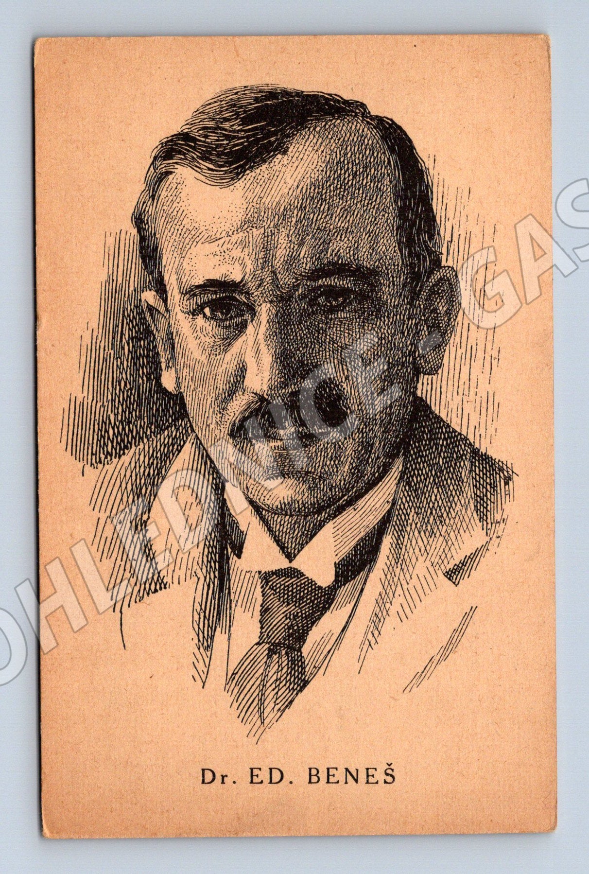 Postcard Edvard Beneš Our Heroes Kulhánek (M9258)