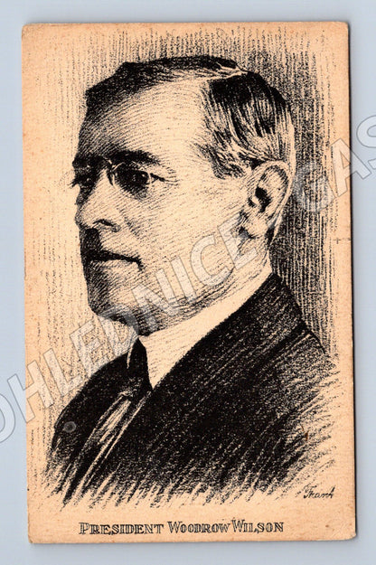 Pohlednice Woodrow Wilson kreslený portrét (M9262)