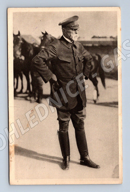 Postcard Masaryk horseback riding 1922 (M9265)