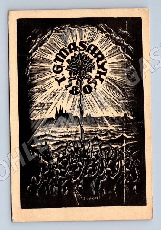 Pohlednice Jaro Beran Pozdrav severních Čech (M9290)