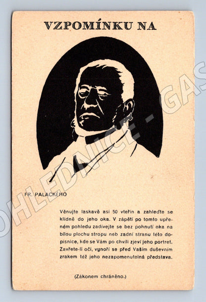 Postcard František Palacký memory original (M9299)