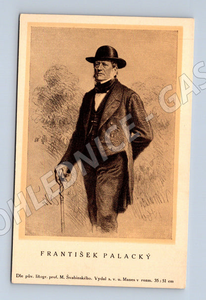 Postcard František Palacký Mánes Švabinský (M9302)