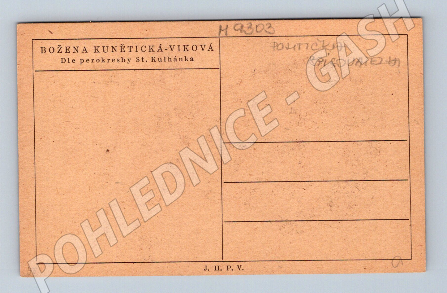 Pohlednice Božena Viková Kunětická Kulhánek (M9303)