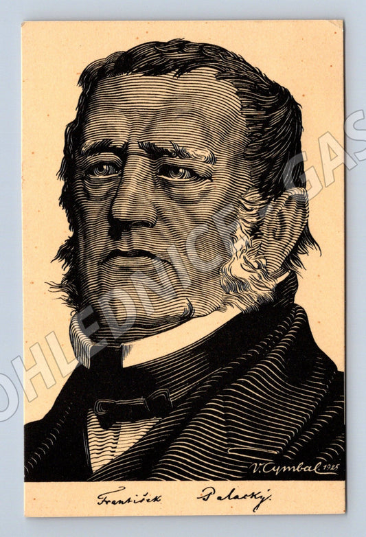 Pohlednice František Palacký grafika 1926 (M9305)