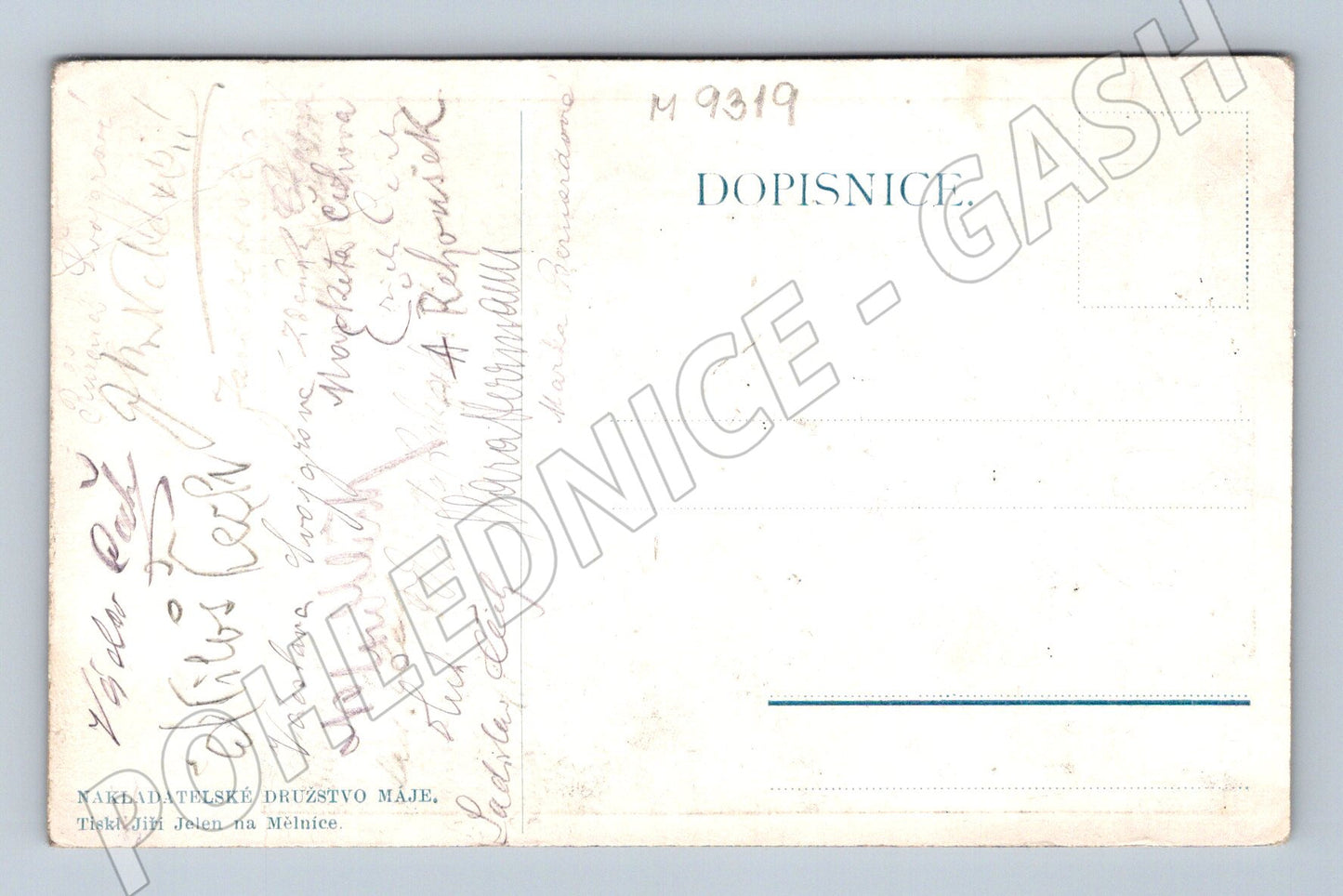 Postcard Jaroslav Vrchlický and Svatopluk Čech SIGNATURES! (M9319)