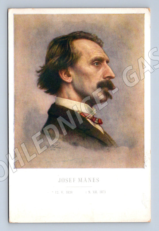 Pohlednice Josef Mánes portrét malířství (M9320)