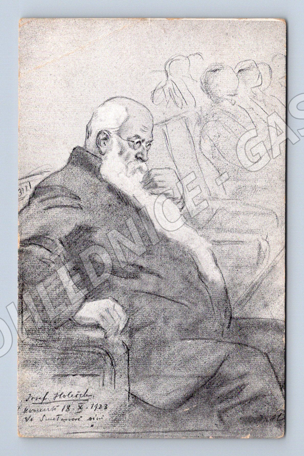 Postcard Josef Holeček Hugo Boettinger 1923 (M9341)