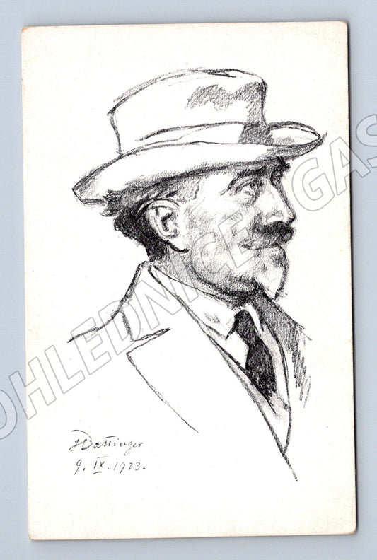 Pohlednice Max Švabinský portrét 1923 Boettinger (M9342)