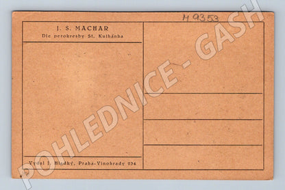 Postcard JS Machar line drawing Kulhánek (M9353)
