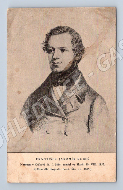 Pohlednice František Jaromír Rubeš spisovatel básník (M9368)