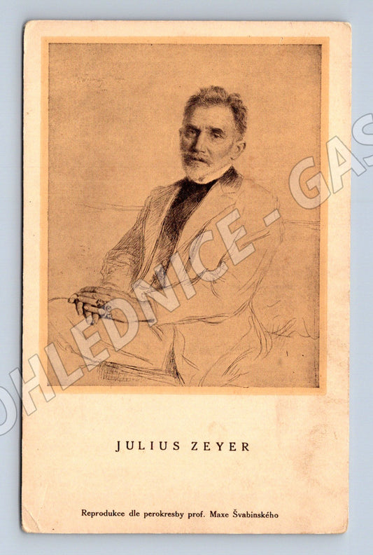 Pohlednice Julius Zeyer portrét Max Švabinský (M9372)
