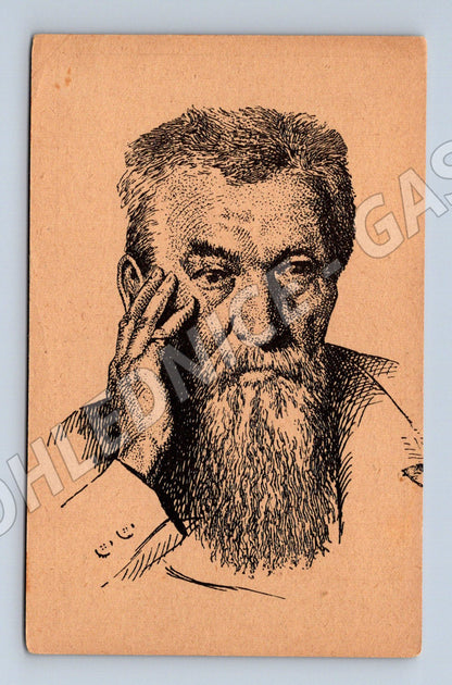 Postcard Adolf Heyduk line drawing St Kulhánek (M9384)