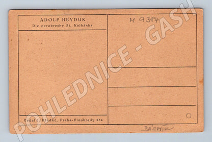 Postcard Adolf Heyduk line drawing St Kulhánek (M9384)