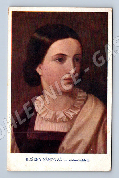 Postcard Božena Němcová portrait of a seventeen-year-old (M9388)