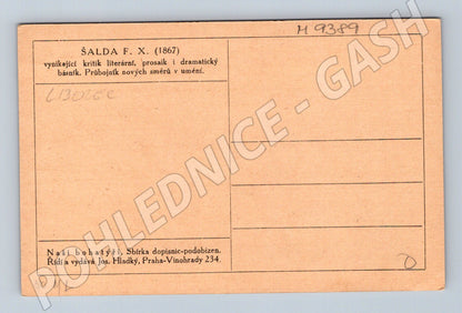 Postcard FX Šalda literary critic portrait (M9389)