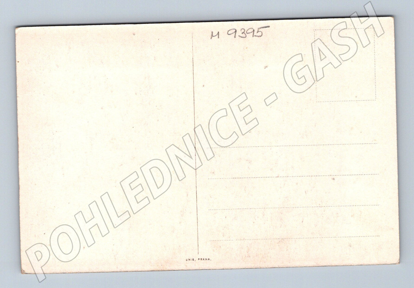 Postcard portrait of a man signed Unio Prague (M9395)