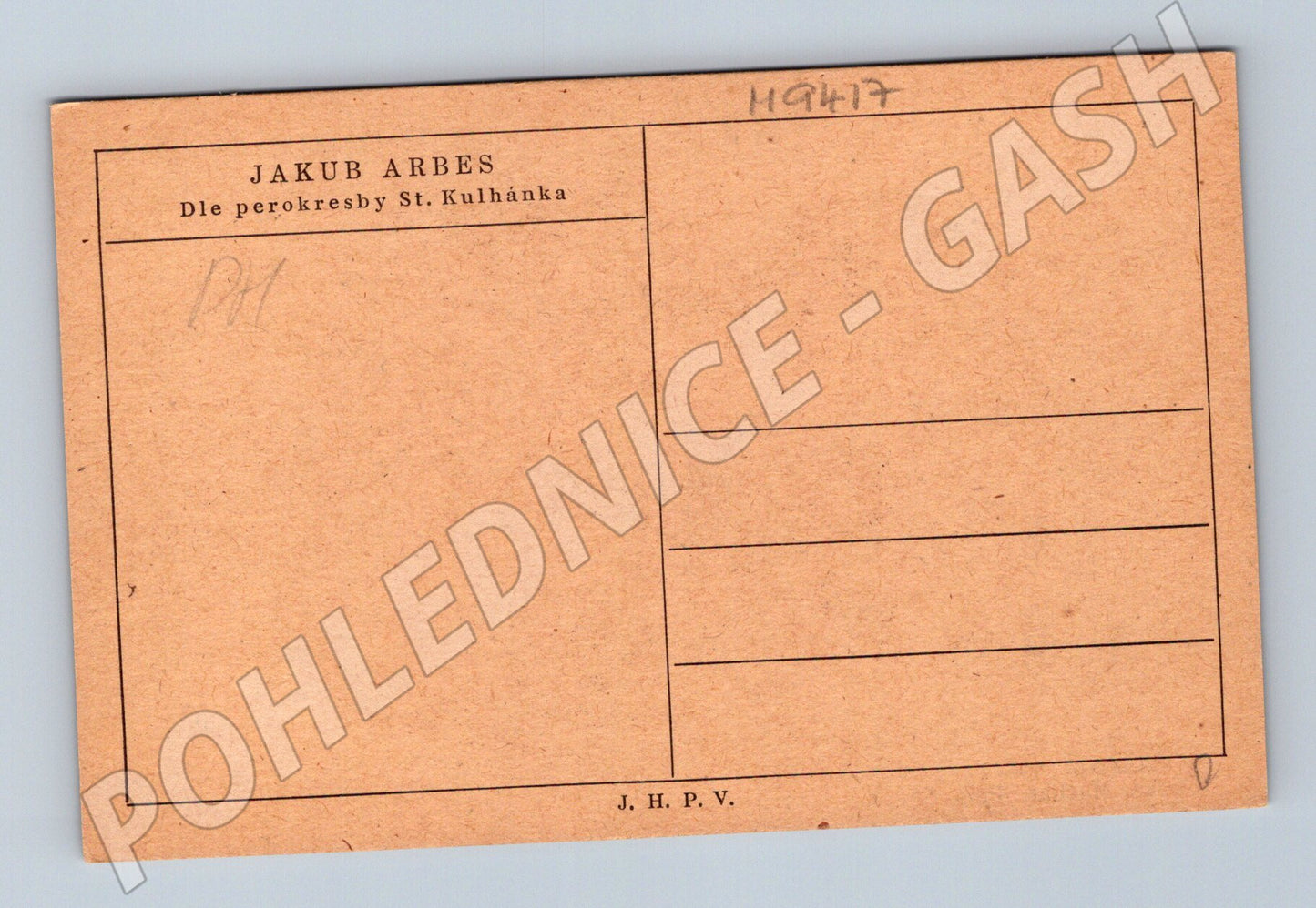 Pohlednice Jakub Arbes portrét Kulhánek (M9417)