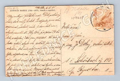 Pohlednice Antonín Marek básník myslitel 1935 (M9418)