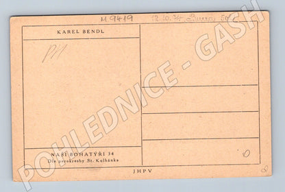 Pohlednice Karel Bendl Naši bohatýři Kulhánek (M9419)