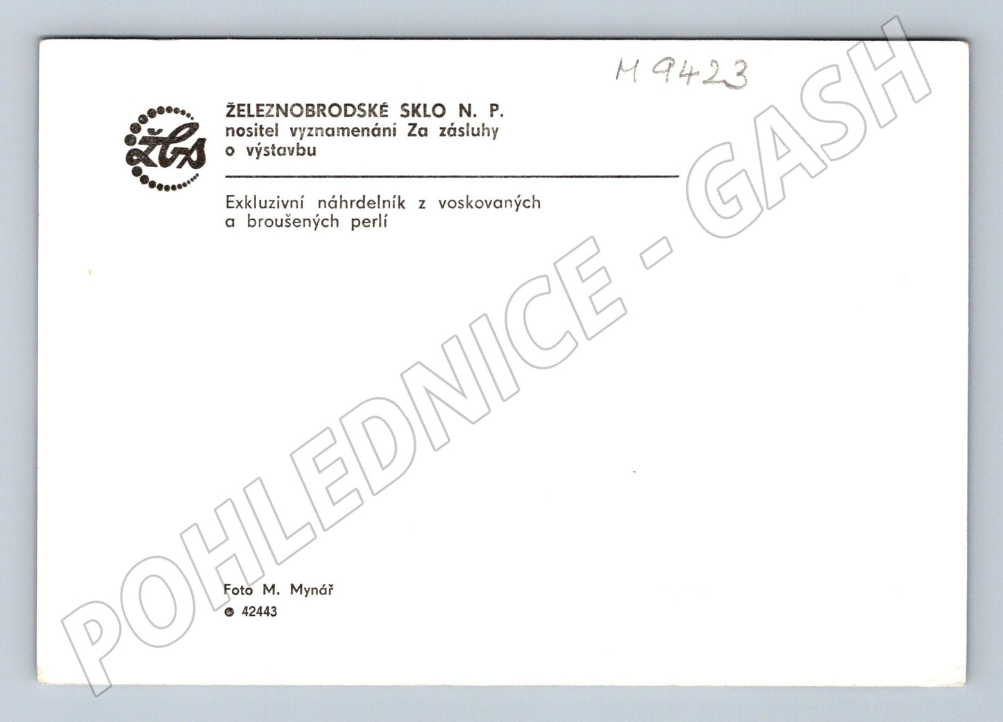 Pohlednice žena s náhrdelníkem Železný Brod (M9423)