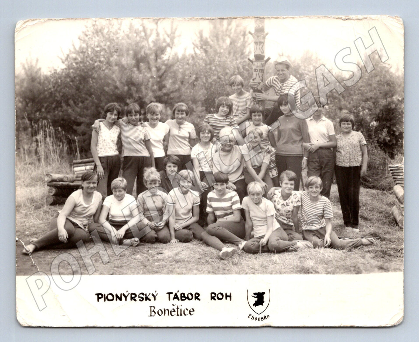 Pohlednice pionýrský tábor ROH Bonětice skupina (M9425)