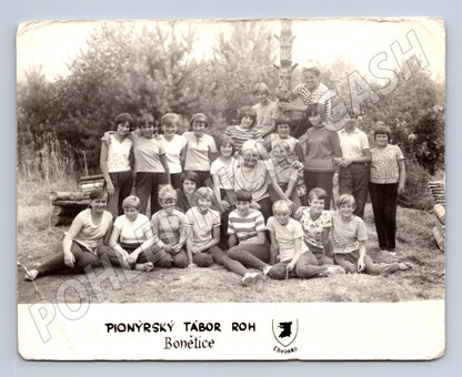Pohlednice pionýrský tábor ROH Bonětice skupina (M9425)