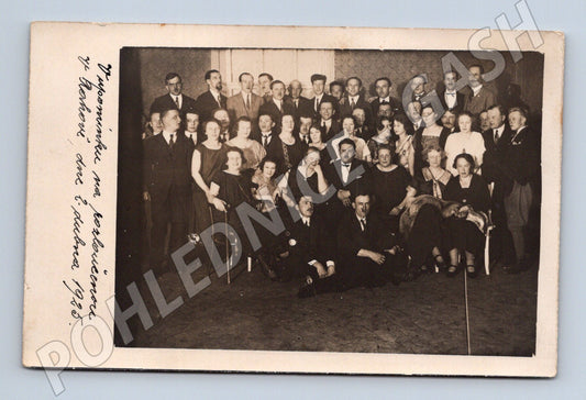 Pohlednice Rohov 1925 skupinové foto (M9435)