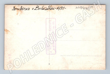 Pohlednice družina v Braníku 1931 školní foto (M9445)