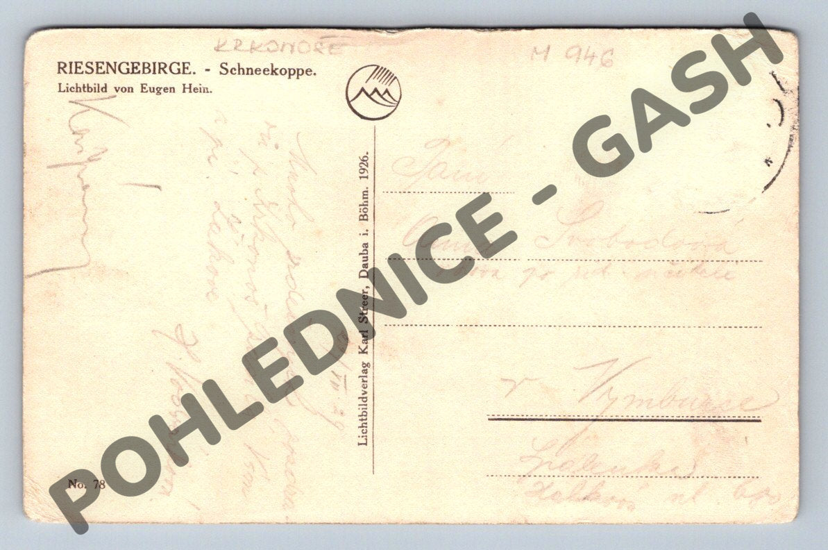 Pohlednice Sněžka Krkonoše (M946)