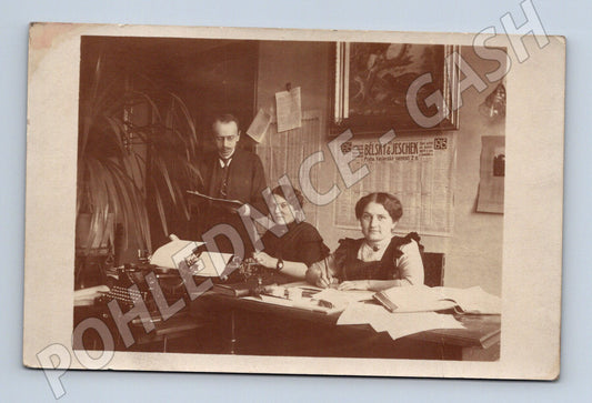 Pohlednice kancelářská scéna ČR 1915 (M9460)