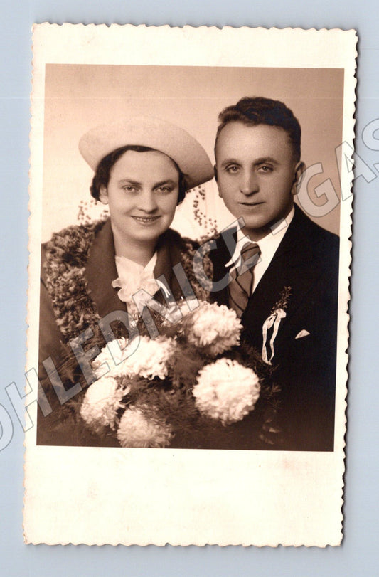 Pohlednice svatební portrét Foto Fasky (M9469)