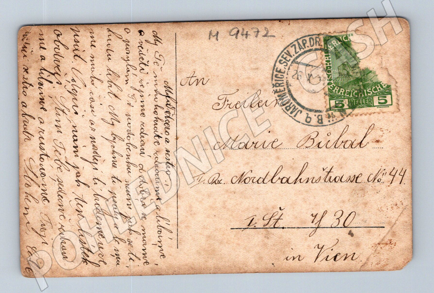 Pohlednice portrét dívky RU 1912 (M9472)