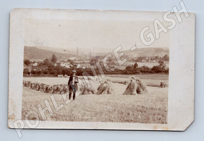 Postcard countryside field 1913 to Vienna (M9473)