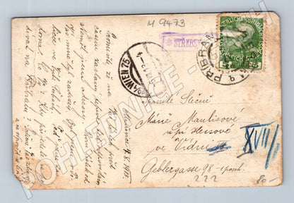 Postcard countryside field 1913 to Vienna (M9473)