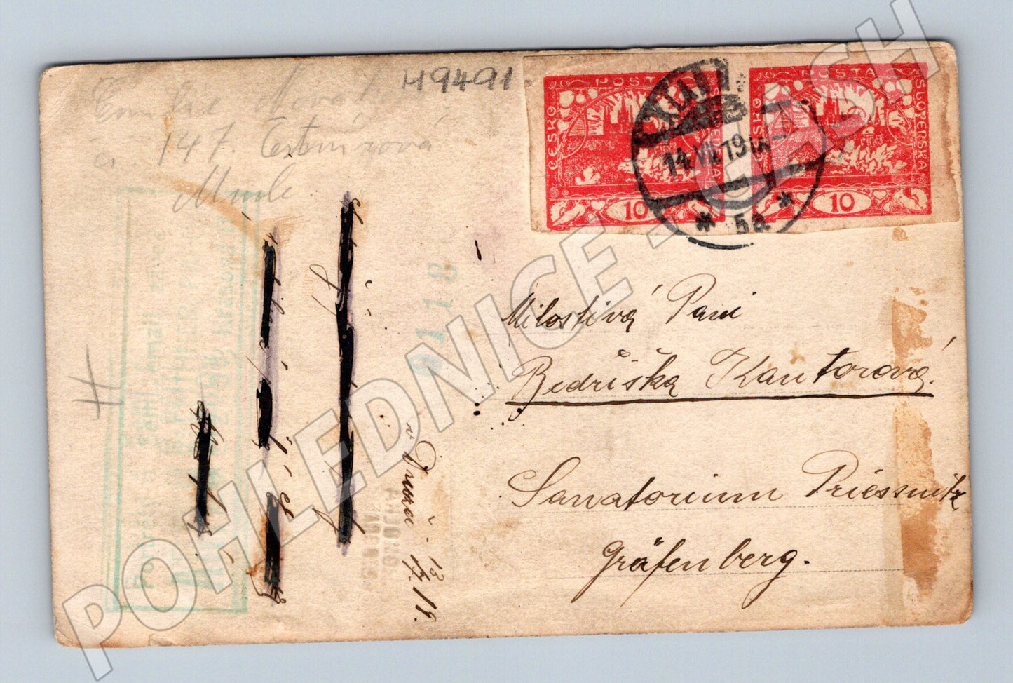 Postcard young woman J Homolka 1924 (M9491)