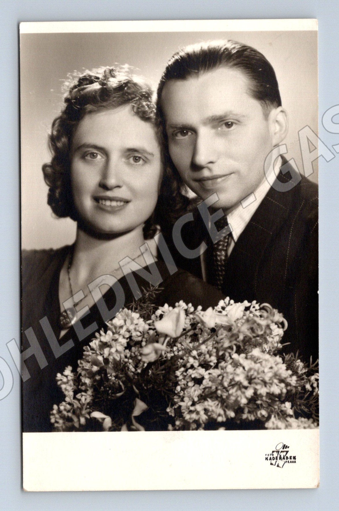 Wedding portrait postcard Photo Kadeřábek (M9497)