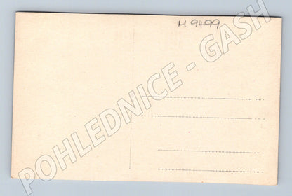 Postcard portrait of a woman in a hat, black and white (M9499)