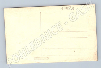 Postcard rural landscape person by the water (M9503)