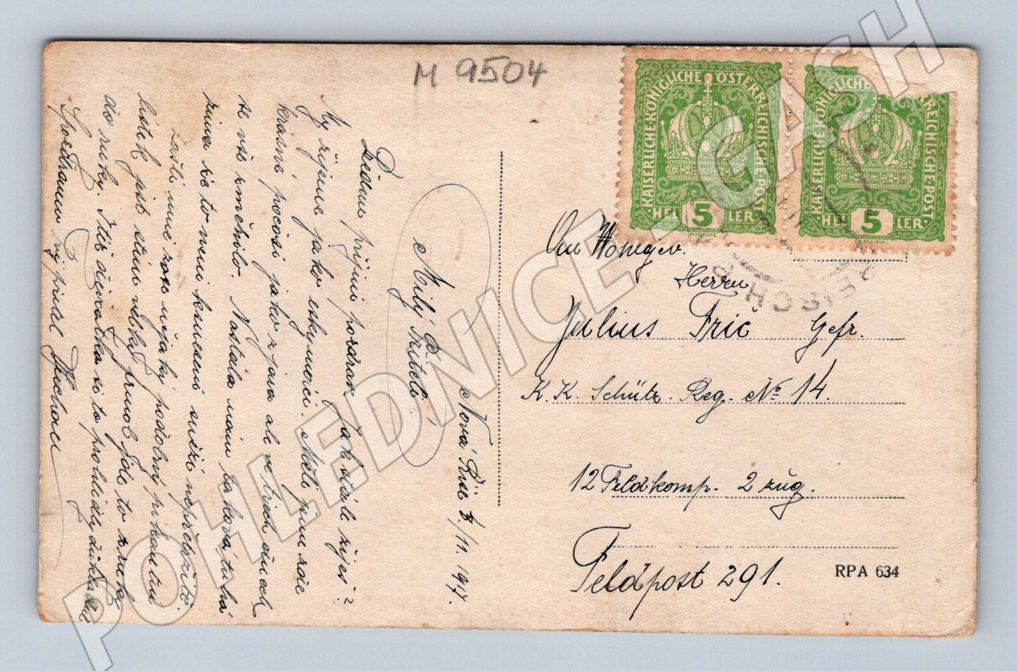 Postcard Czech Republic Austria-Hungary 1914 New Empire (M9504)
