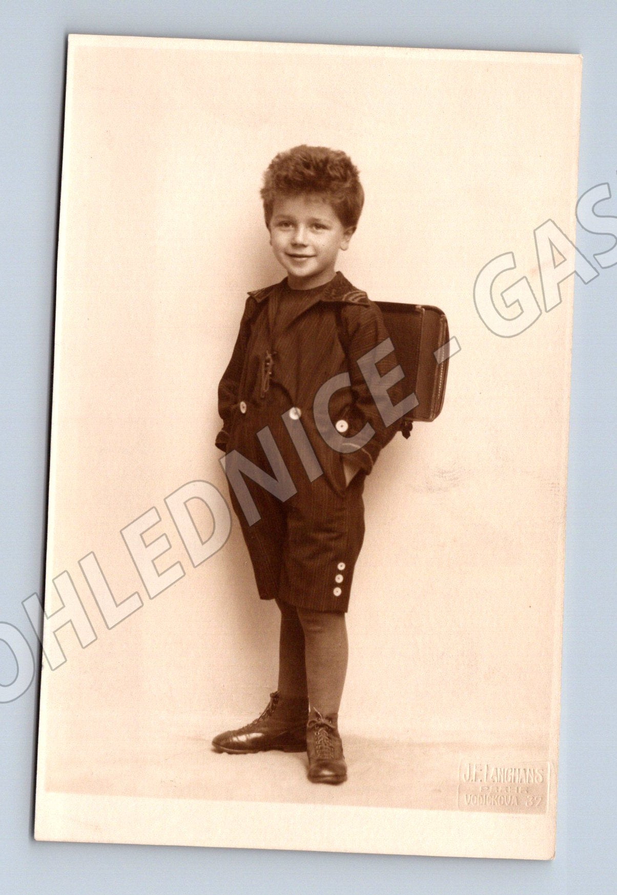 Pohlednice portrét dítěte J F Langhans (M9520)