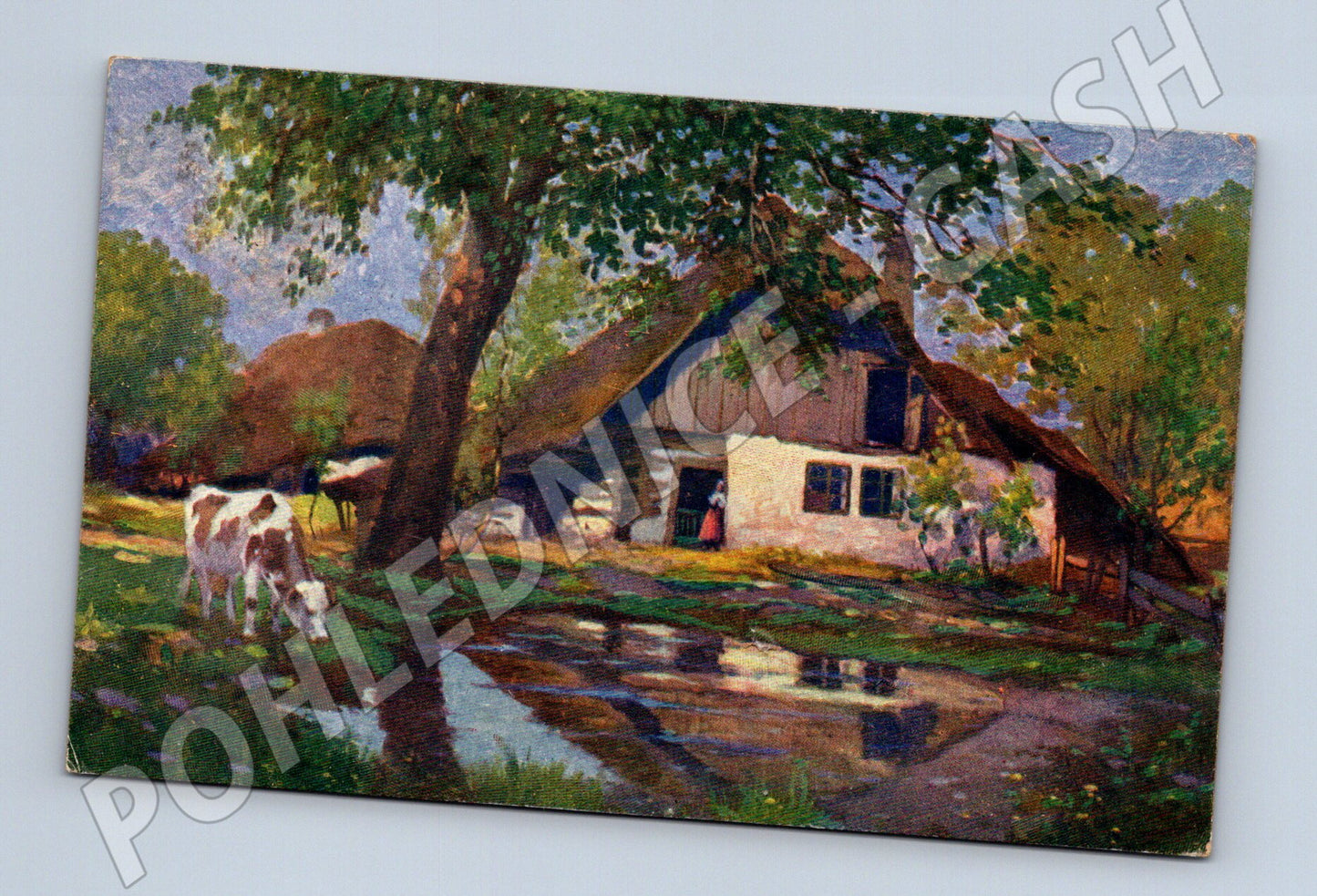 Postcard rural cottage 2nd Regiment Freedom Guard (M9523)