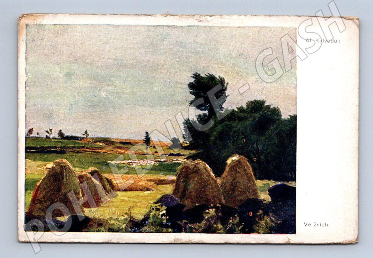 Postcard Al Kalvoda Harvest 1921 (M9524)