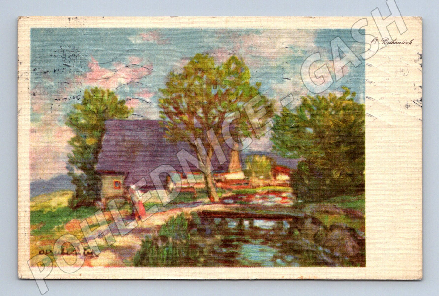 Postcard O Bubeníček countryside 1916 (M9528)