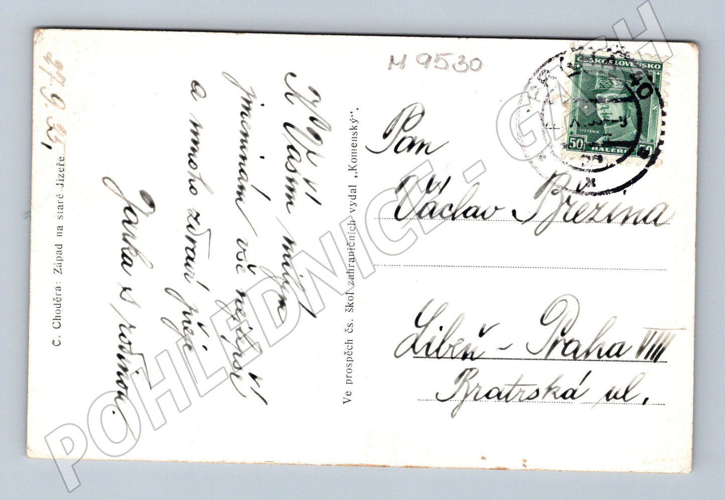 Postcard Choděra West on Lizeř (M9530)