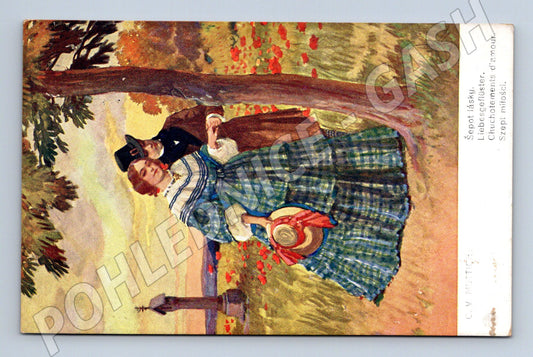 Postcard CV Muttich Whisper of Love (M9538)
