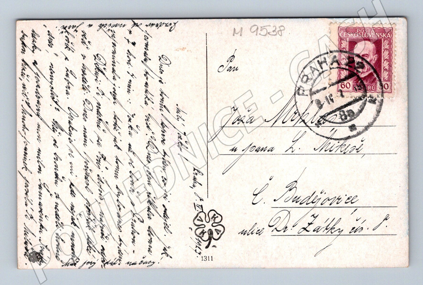 Postcard CV Muttich Whisper of Love (M9538)